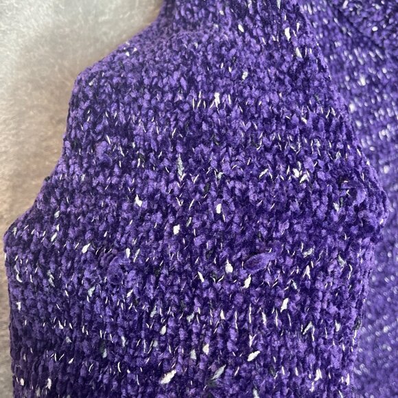 Calvin Klein Women Purple Soft Cozy Chenille Cowl Neck Pullover Sweater 1X Plus - Picture 7 of 13